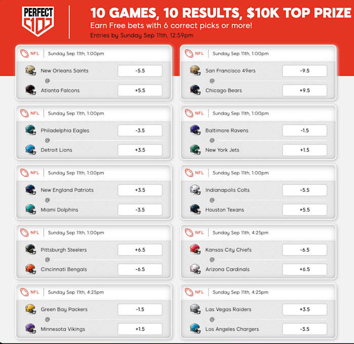 Participate in the Perfect 10 Contest at SI Sportsbook!